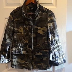 Love Tree Camo Cinch Waist Jacket